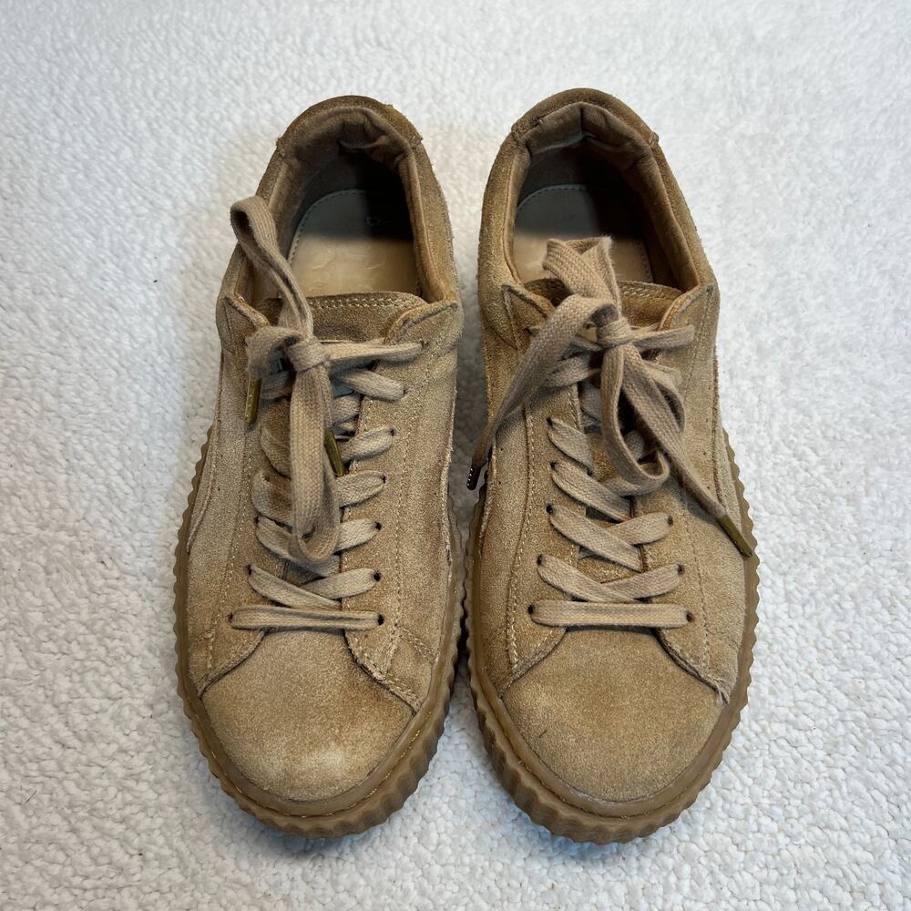 PUMA X FENTY Womens Sneakers Suede Creepers Shoes Oatmeal Beige Size 8